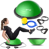Hop-Sport Balance Ball HS-L058B Balancetrainer Gymnastikball mit Expander & Pumpe für Fitness, Stabilitäts-Training Ø 63,5 cm  - Grün