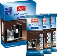 MELITTA Wasserfilter Pro Aqua 3er Set  für Kaffeevollautomaten mit Claris-System