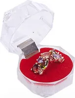 Ringetui für Verlobungsringe - [Innenfarbe-Rot] - Ringbox für Ringe, Ringschachtel für Verlobungsring, Schmuckschachtel für Hochzeit, Valentinstag Geschenkbox, Schmuckkästchen, Trauringetui