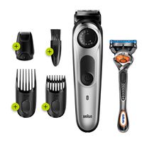 Braun beard trimmer/hair clipper men, trimmer/hair clipper, incl. 3 attachments & shaver, 39 length settings, BT5265, black/silver-metallic BT5265 Single