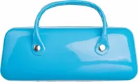 Brillenetui Hartschalenetui Brillenbox Hardcase im Handtaschen-Design türkis