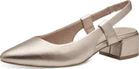 MARCO TOZZI Damen Slingpumps Blockabsatz Fersenriemen 2-29505-42, Größe:39 EU, Farbe:Gold