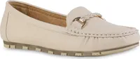 VAN HILL Damen Mokassins Slippers Bequeme Strass Profil-Sohle Schuhe 841623, Farbe: Beige, Größe: 36