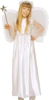 Widmann - Kinderkostüm Engel, Kleid, Flügel und Heiligenschein, Weihnachten, Karneval, Mottoparty