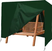 Hollywoodschaukel Abdeckung 220x125x170cm Wasserdichte Abdeckhaube Gartenmöbel Schutzhülle Staubschutzhaube, Grün