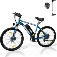 RCB E Bike Elektrofahrrad E-Mountainbike, 26" E-Fahrrad, Pedelec, 250W Motor 36V 11,2 Ah abnehmbaren akku, Shimano 7 Gänge ebike, Reichweite bis zu 35-90km