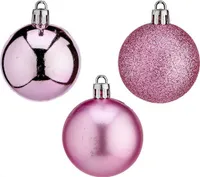Weihnachtskugel Ø 5 cm Rosa Kunststoff 12 x 26,5 x 12 cm
