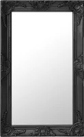 Ankonbej Wandspiegel im Barock-Stil 50x80 cm Schwarz
