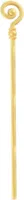 XXL Bischofsstab Nikolausstab Santa Stab 190 cm Weihnachten Nikolaus Kostüm Gold