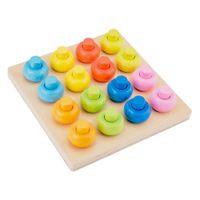 Montessori Pädagogisches Spielzeug Holztablett 4 Farbe Sortiert Kinder