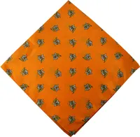 Trachtentuch Halstuch mit Edelweissmuster Nikituch 60x60, Farbe:Orange