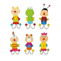 Bartl 0515 Doppel-Wandhaken "Tiere" 1 Stück Kinder-Garderobe sortiert