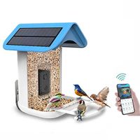 Solar Smart Bird Feeder mit Kamera 1080HD Nachtsichtkamera KI-Erkennung Vogelarten-Feeder mit APP-Verbindung Automatische Aufnahme von Vogelvideos
