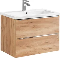 Waschtisch 80cm April mit 2 Schubladen, Holzoptik
