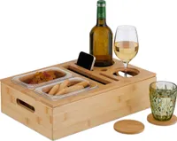 relaxdays Couchbar aus Bambus