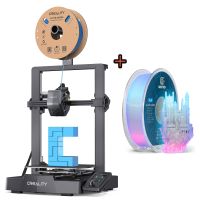 Creality Ender-3 V3 SE 3D Drucker, Mit 3,2"-Farbdisplay, 180mm/s Druck, automatische Nivellierung + 1KG Leuchtender Farbverlauf mehrfarbig PLA-Filament