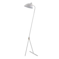 Teamson Home Delicata Einbeinstativ Standard-Stehlampe mit Weißem Schirm, Lesespot, Moderne Hohe Beleuchtung für Wohnzimmer oder Büro