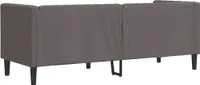 vidaXL Chesterfield-Sofa 3-Sitzer Grau Kunstleder