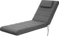 HOBBYGARDEN outdoor/indoor, Sitzkissen, Sitzpolster, Gartenmöbel Kissen, für Stuhle oder Liege, Polster, Sofa, 204 x 60 x 10 cm, Anthrazit