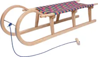 Duże drewniane SANKI dwuosobowe na płozach 120 cm SOLIDNE sanie drewniane