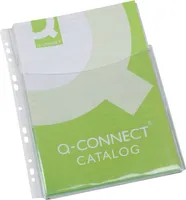 Q-Connect® KF00139 Průhledné kapsy na katalogy - průhledné, 0,18 mm, A4, výška fólie 3/4, 5 kusů