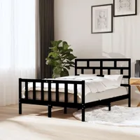 Prolenta Premium - Łóżko z litego drewna sosna czarna 120x200 cm