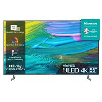 Hisense 55U6KQ 139 cm 55 cali antracytowy UltraHD/4K potrójny tuner HDR10 WLAN LAN