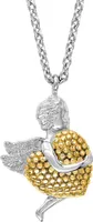 Engelsrufer ERN-ANGEL-HEART-BIG Damen Collier Silber 925 Bicolor 50 cm