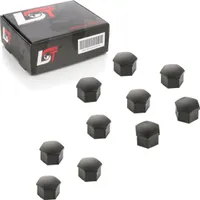 10x Radschrauben Kappen Radschraubenkappen 17 mm schwarz für AUDI PORSCHE