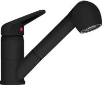 FRANKE 115.0693.842 NIEDERDRUCK Armatur NOVARA-PLUS in Black Matt mit Auszugsbrause / Einhebelmischer