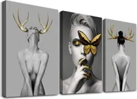 Bild 120x80 cm gerahmt Frau  Bilder auf Leinwand Markenware Kunstdrucke 4411