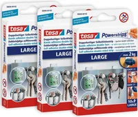 tesa Powerstrips LARGE (3 x 10 Stck.) Klebestrips - selbstklebend - bis 2 kg