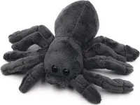 Onwomania Plüschtier Kuscheltier Stoff Tier Spinne Vogelspinne schwarz 20 cm