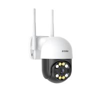 ZOSI 3MP Kabellos Außen PTZ Dome Überwachungskamera, 5X Digital Zoom, Personenerkennung, Warnton und Flutlicht Alarm