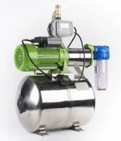 CHM GmbH Hauswasserwerk 24 Liter, 1650 Watt 6,5 Bar, 10.000 L/h Gartenpumpe mit Druckschalter