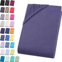 Jersey Kinder Spannbettlaken 60x120 - 70x140 cm Spannbettuch 100% Baumwolle Bettlaken, Lila