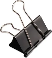 H&S Hochwertige Foldback Klammern - 10 Stück - Büroklammern 51mm Groß in Schwarz aus Metall - Klemmen für Büro & Schule - Foldback Metall Klammern