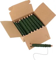 Floristik Wickeldraht grünlackiert, Bindedraht für Deko & Modellbau, Ø 0,65mm, 38m, 25 Rollen
