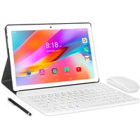 LNMBBS Tablets 10 Zoll (25.54cm) mit Tastatur, Android 10.0, Octa-core Tablet PC, 4GB RAM, 64GB ROM, 1200x800 FHD, 4G LTE Dual SIM, WLAN, GPS, N10, Farbe: Gold