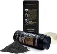 Kagoshi Hair Fibers 28g CZARNY Mikrowłókna do Zagęszczania Rzadkich Włosów Natychmiastowy Efekt Gęstych Włosów Najwyższa Jakość