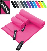 Mikrofaser Handtuch 3er Set, Schnelltrocknend Microfaser Fitness & Sport Handtücher, für Strandtuch, Badetuch, Sporthandtuch und Reisehandtuch