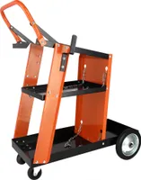 LUXTOM | Schweißwagen, 750x390x920mm, Werkstattwagen als Schweißmobil, Flaschenwagen mit 3 Ablagen, Schweißgerätewagen auf Rollen