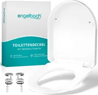 Engelbach Toilettendeckel mit Absenkautomatik, Urea-Duroplast, D-Form