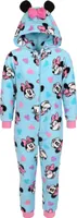 Minnie Maus Disney - Blauer Fleece-Einteiler, Kinder-Onesie mit Kapuze,  5-6 Jahre