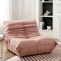 Relax Einzel Sofa Chillsessel mit Hocker groß Rosa