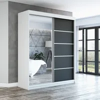 Schwebetürenschrank Kleiderschrank GAP 180 cm Schrank Garderobe Spiegel.Verschiedene Farben (Weiß, Schwarz, Somona). Möbel vom Hersteller!