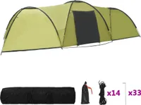 vidaXL Camping-Zelt Iglu 650x240x190 cm 8 Personen Grün