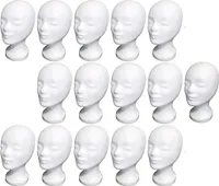 15 x Styroporkopf - TOP Markenqualität aus Deutschland Farbe n. Wahl weiss (mit Loch im Boden)