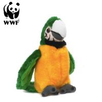 mit Sound, 14cm WWF Plüschtier Gelbbrust Ara Papagei Kuscheltier Stofftier 