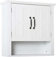 Rootz-Schrank – Badezimmerschrank – Küchenschrank – Wandschrank – Badezimmerregal – Holz – Weiß – 60 x 19,8 x 58 cm